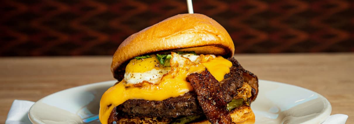 Ruby’s Pizzeria and Grill - Asian Sunrise Burger
