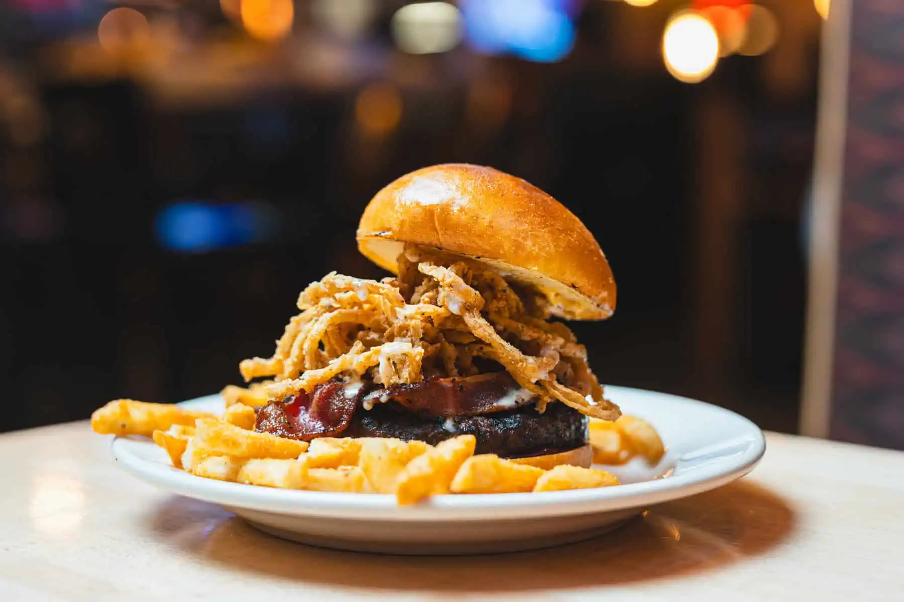 A cheeseburger and fries from a dog-friendly eatery in Logan, UT, Ruby's Pizzeria & Grill. Photo by Ruby's Pizzeria & Grill.
