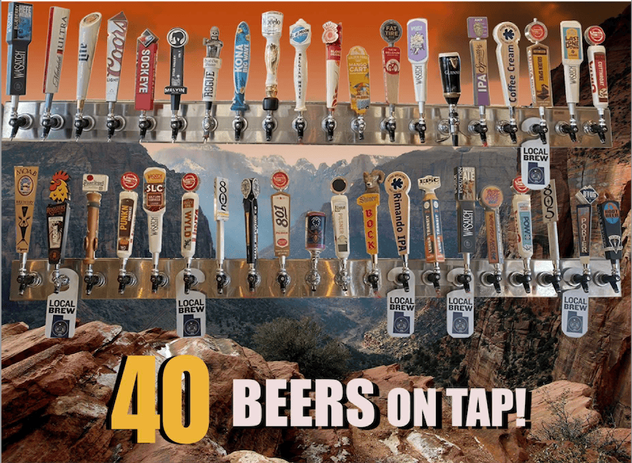 Ruby's Pizzeria & Grill has 40 beers on tap